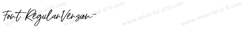 Font RegularVersion字体转换